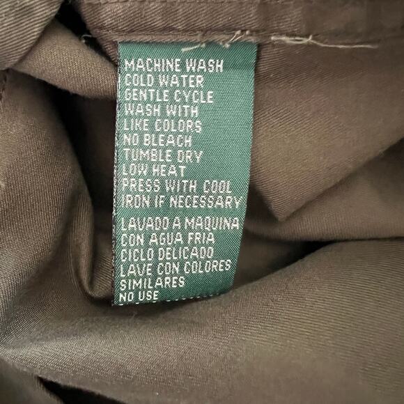 VTG Lauren Ralph Long Sleeve Snap Button Utility Shacket Women's M Olive Green - Picture 6 of 12